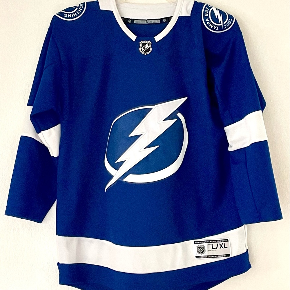 Tampa Bay Lightning Blank NHL Hockey Jersey Size Youth Large/XLarge Womens XS